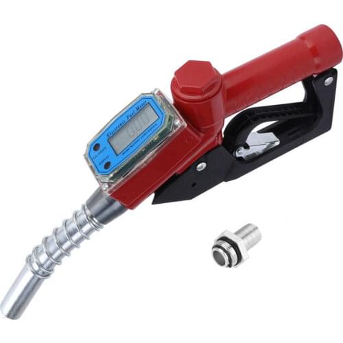 1Pcs Digital Fuel Oil Gasoline Nozzle Gun Fueling Nozzle with Flow Meter for Gas stations Oil Gun Nozzle flow Meter AC Hot Sale