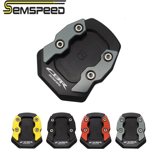 CNC CBR650R CB650R logo 2019 2020 Motorcycle Side Kickstand Pad Enlarger Plate Kickstand Extension for Honda CBR650 R CB650 R