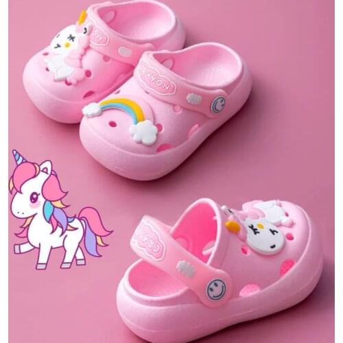 Childrens Summer Baotou Pony Wear Boys' and Girls' 1-10-year-old Cartoon Anti-skid Sandals, Hole Shoes and Lovely BeachSlippers