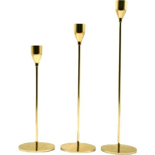 European Metal Candle Holder Wedding Candle Stand Exquisite Candlestick Bar Party Living Room Decoration Home Decoration