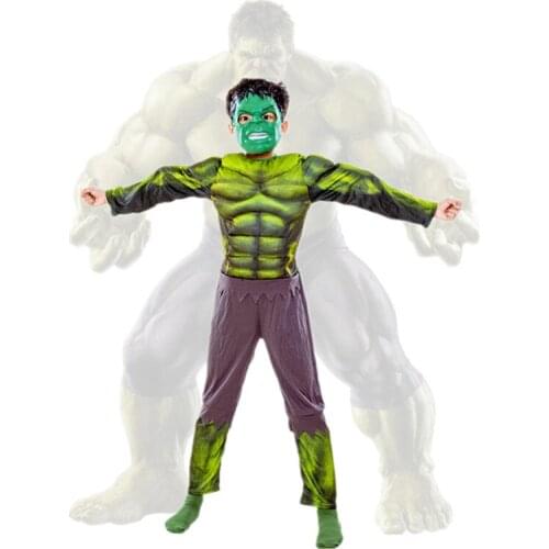 Boy Halloween/Carnival Avengers Superhero Hulk Cosplay Costume/Mask Fantasy