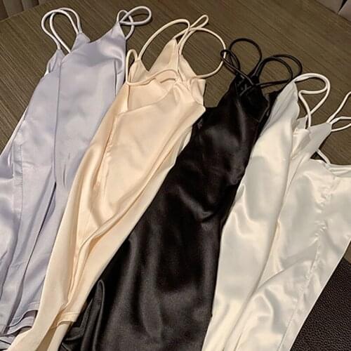 Backless Camis Solid Color Women Tops 2020 Summer Tank Top Ladies Clothes Casual V-Neck Cami Woman Debardeur Camis Haut Femme