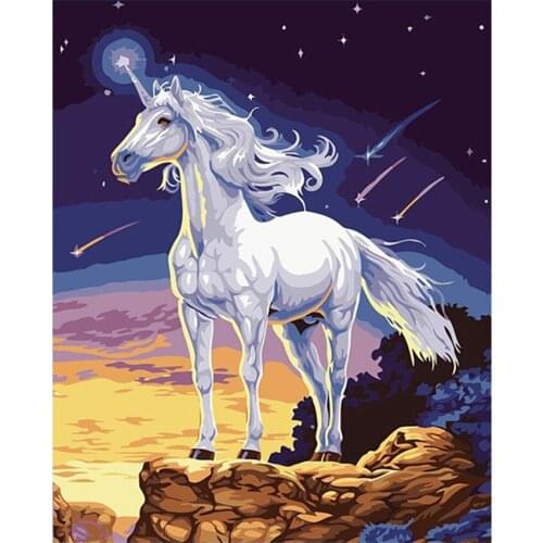 DIY Digital Painting By Numbers Package Sky horse oil painting mural Kits Coloring Wall Art Picture Gift frameless