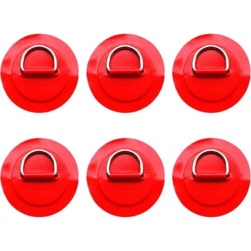 6Pcs 3.15" Stainless Steel D-ring Pad/Patch for PVC Inflatable Boat Raft Dinghy Kayak Strong Durable Long Lasting D-ring Pad