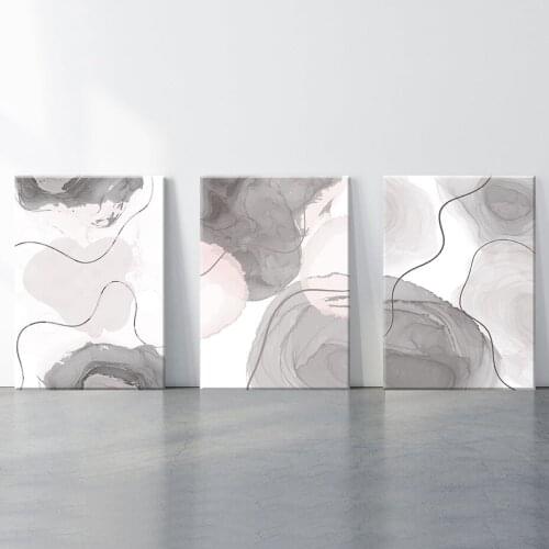 Scandinavian Style Wall Art Print for Bedroom Decor Abstract Watercolor Marble Print Home Decorative Canvas Paintings Posters