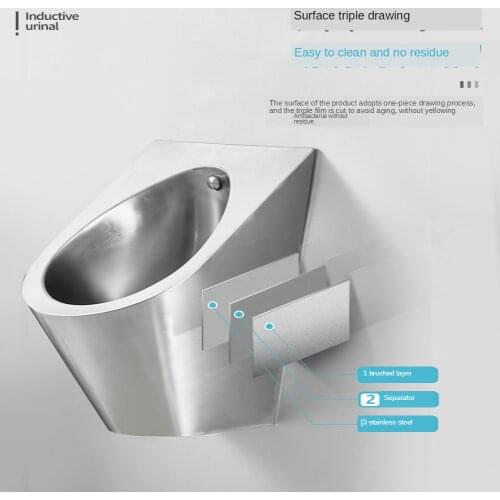 304 Stainless Steel Wall-Mounted Urinal Bar Urinal Funnel Mens Urinal Urinal Urinal for Public Places