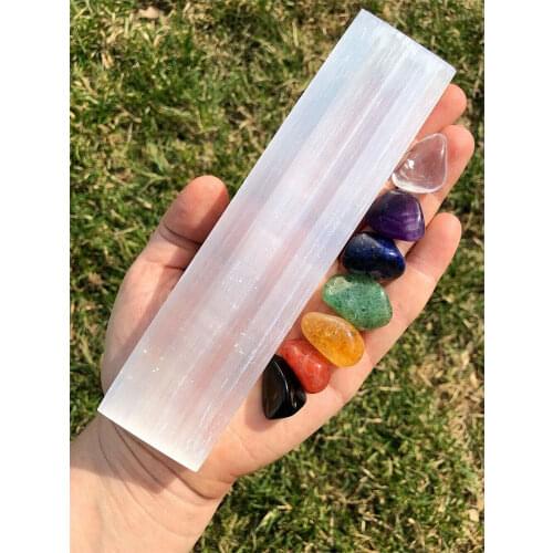 Natural Crystal Quartz Minerals Specimen Healing Stones Rough Ore Irregular 7 Chakras Pendulum Therapy Gemstone + Gypsum Base