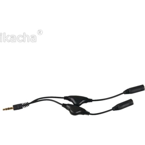 New Headphone Stereo Audio Y Splitter 3.5mm Cable Cord With Separate Volume Controls Audio Aux Cable