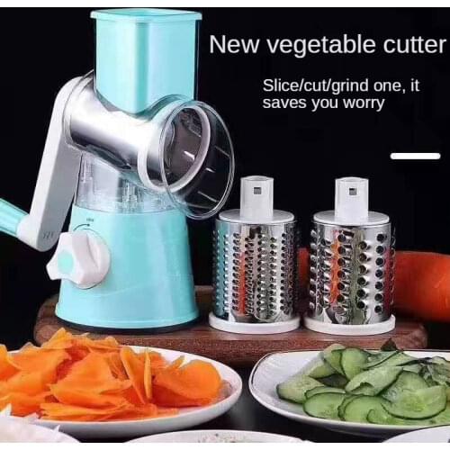 Vegetable Slicer Manual Kitchen Accessories Grater Vegetable Chopper 3 In 1 Round Cutter Potato Spiralizer Home Gadget Tool Item