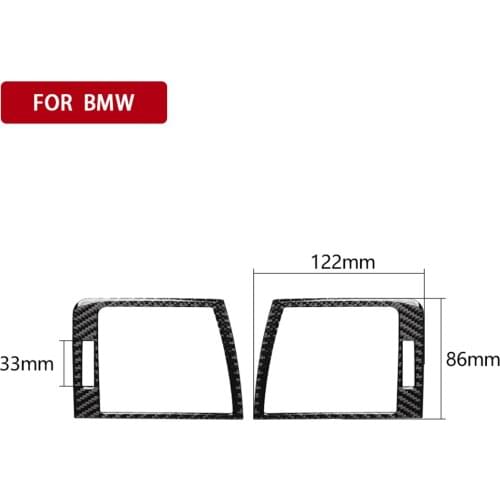Pair of Carbon Fiber Dashboard Side Air Vent Outlet Trim For BMW 3 Series E46 4DR 1998-2005