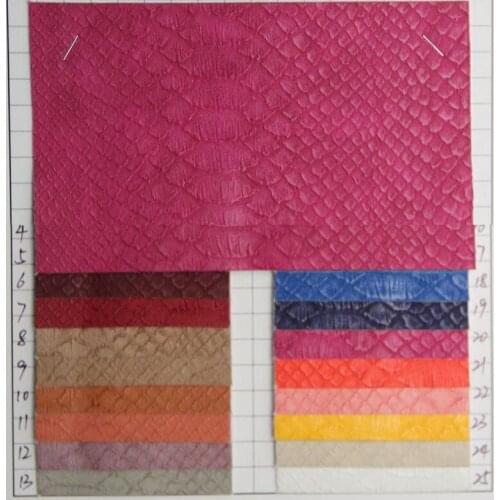Manufacturers, wholesale matte leather fabric pu snake skin faux fabric