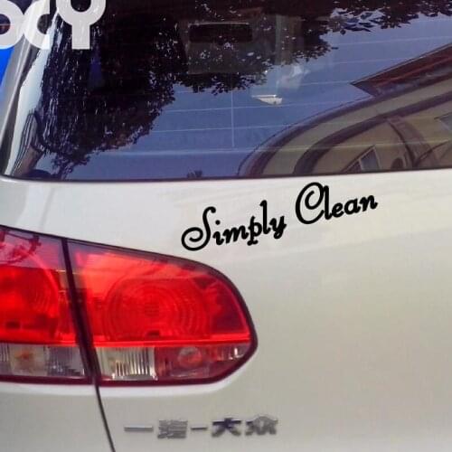 Drop Shipping Simply Clean Car Truck Window Vinyl Decal Sticker (black / Silver White) 9" * 2.1"