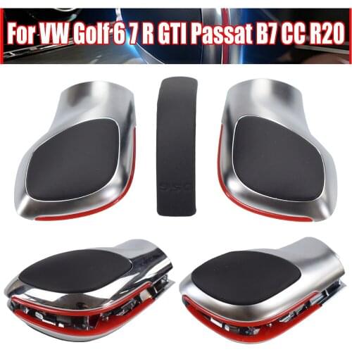 Chrome/Matt Silver DSG Logo Gear Shift Knob HandBall For Volkswagen VW Golf 6 7 R GTI Passat B7 CC R20 Jetta MK6 Automatic