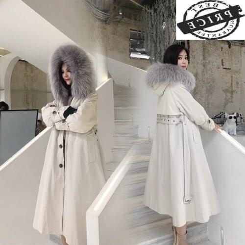 Winter Real Fox Fur Liner Parka Coat Female Thick Warm Raccoon Dog Fur Hooded Jacket Women Clothes 2021 Fur Top Hiver 001