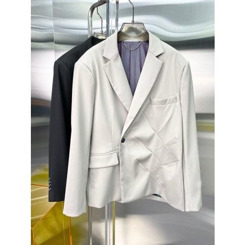 Autumn Luxury 2021FW High Quality Women Loose Blazer Jacket Ladies Fashion Coat Overcoat 2 Color Gdnz 6.24