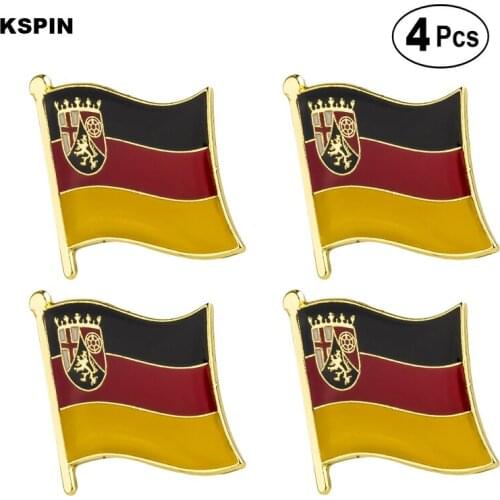 Rhineland Palatinate Brooches Lapel Pin Flag badge Brooch Pins Badges 4pcs