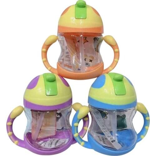 220ML Feeding Kids Toddler Newborn Baby Drink Cups Water Bottles Kids Drinking Sippy A Cup with Straw Copo Infantil Drinker
