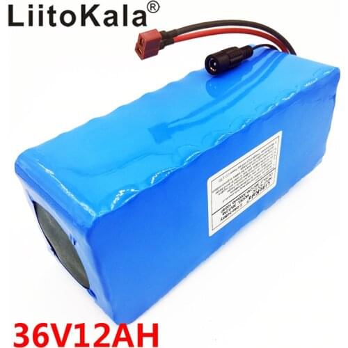 Liitokala 36V 12ah 10S4P electric bicycle battery 18650 lithium ion battery 500W high power 42V motorcycle scooter