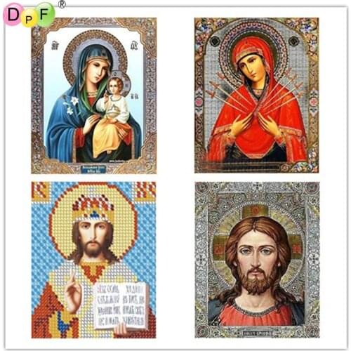 Diamond painting Cross Stitch Diy Portrait Round stone Pasted Virgin crafts Diamond embroidery home decor diamond Mosaic product