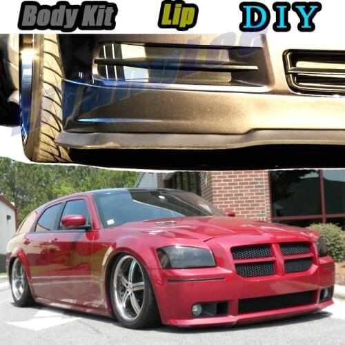 Car Bumper Lip Front Spoiler Skirt Deflector For Dodge Magnum 2004~2008 Tune Car Modified Body Kit VIP Hella Flush Lips