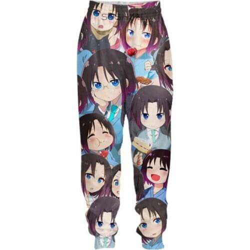 Kawaii Maid Anime Sweatpants Cool Dragon Girl Casual Trouser Jogger Bodybuilding Sweatpants Hiphop Joggers Pants Funny Streewear