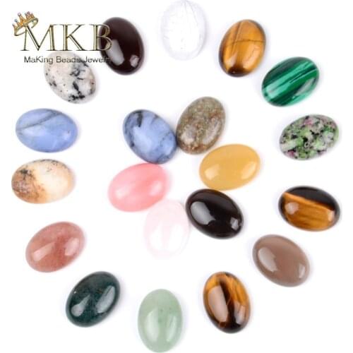 13*18mm Natural Stone Beads Assorted CAB Cabochon Beads For Jewelry Making Earring Pendant Necklace Accessories Wholesale