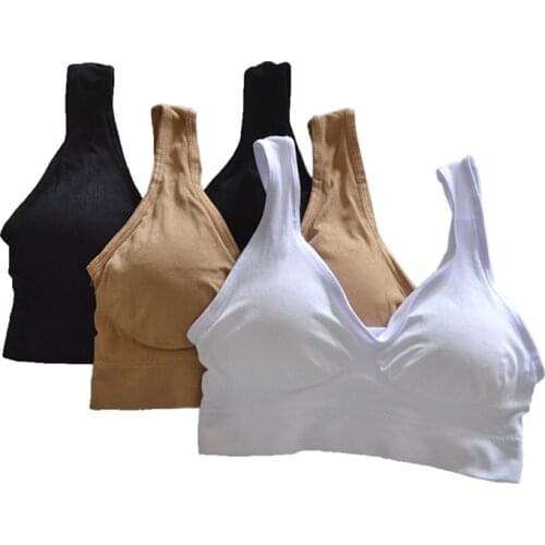 3pcs/set yoga running bra with removable pad Seamless push up women plus size S-5XL underwear wireless fitness sports yoga Bra