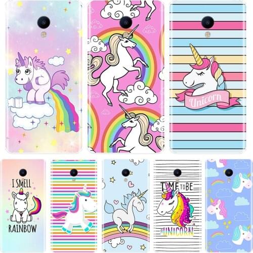 Phone Case For Meizu M2 M3 M3S M5 M5C M5S M6 M6S M6T Soft TPU Silicone Cute Rainbow Unicorn Back Cover Meizu M2 M3 M5 M6 Note