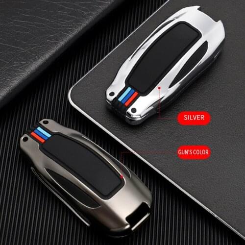 Zinc alloy+Silicone cover Car Remote Key Case Fob Key Cover For Tesla Model X