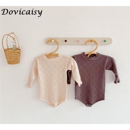Baby Knitting Suit Long Sleeve Air Conditioning Romper One-piece Clothes For Girls With Cap Baby Girls Clothes