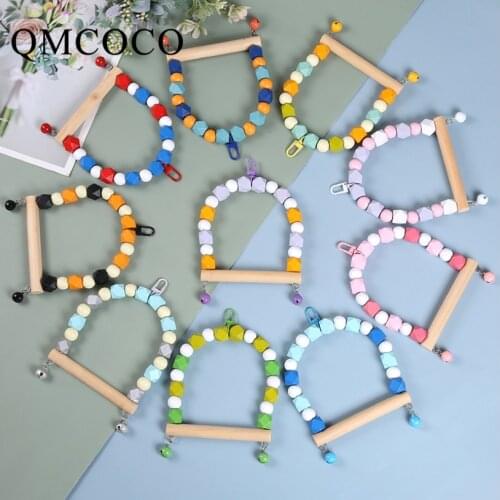 DIY New Style Colorful Wooden Pet Mini Swing Climbing Frame Custom Environmental Fashion Crafts Home Decoration Bedroom Wall