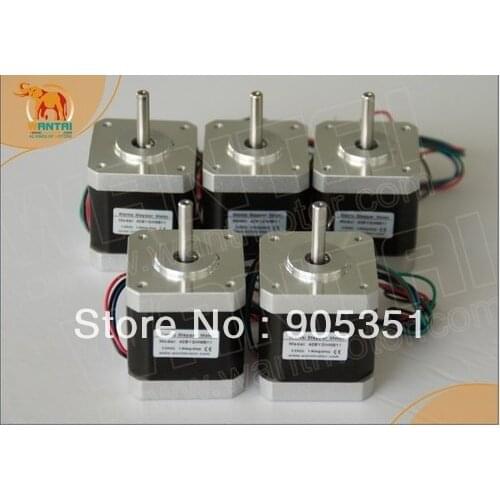 EU Ship ! 5 PCS CNC Nema17 for 1.7A, 4000g.cm, 40mm length,2 phase Wantai Stepper Motor