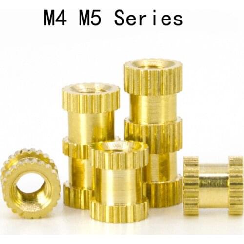M4 M5 M6 M8 Nut Thread Metric Brass Knurl Round Insert Nuts Injection Molding Inserts Nuts