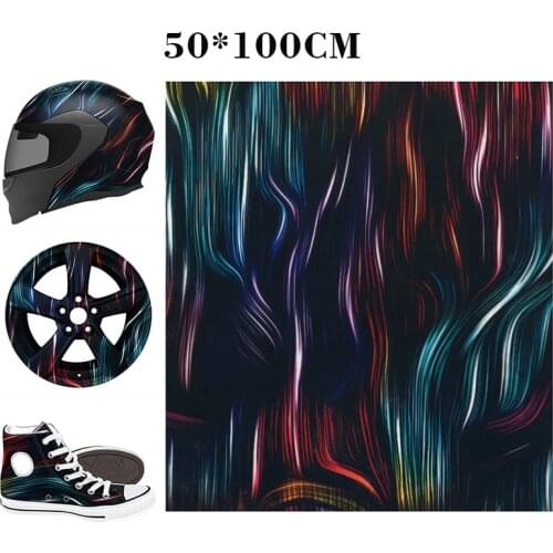 1pc Water Transfer Hydrodipping Film PVA Hydro Dipping Hydrographic Trim for Car Wheel Helmet Decor 50x100cm