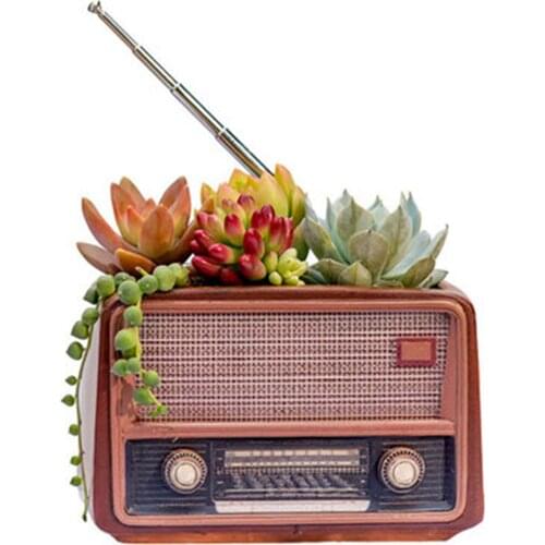 Pots Planter Resin Retro Novelty Pot Desktop Balcony Plant Flowerpot for Succulent Plant Container Home Decor WWO66