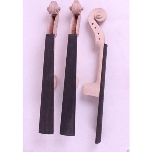 1set 4/4 violin hand carved violin head Neck fretboard High Quality