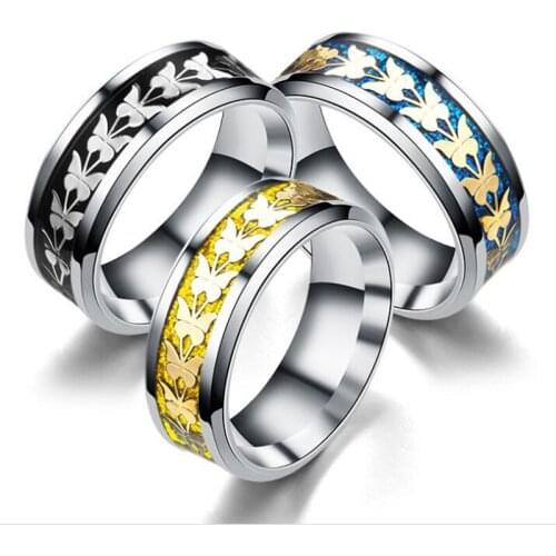 Animal Style Ring Stainless steel Ring Korean Butterfly Ring Simple&Stylish Temperament Tail Ring Titanium Steel BirthdaysGift