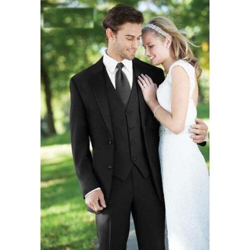 Groom Suit Wedding Suits For Men Black Mens Suits Wedding Groom Tuxedo,Business/Formal Cheap Groom Tuxedos