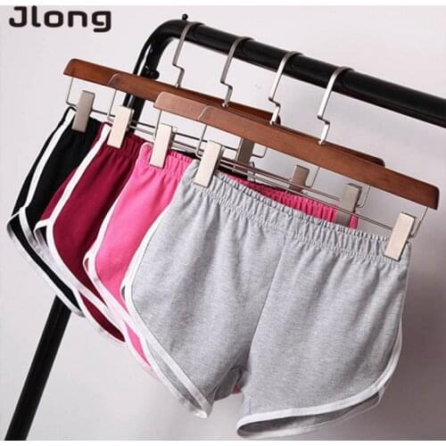 Summer Street Fashion Shorts Women Elastic Waist Short Pants Women All-match Loose Solid Soft Cotton Casual Short Femme