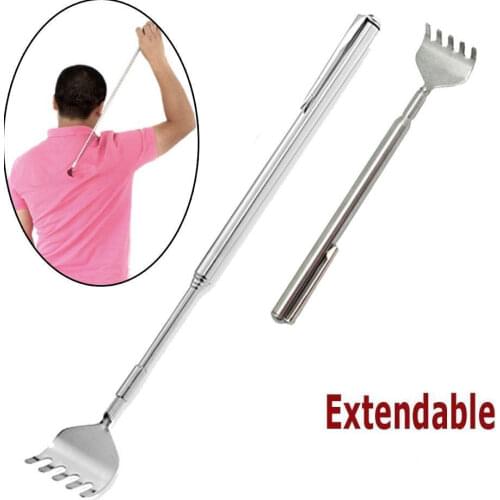 Stainless Telescopic Portable Extendable Handy Pocket Pen Clip Back Scratcher Massager Health Products