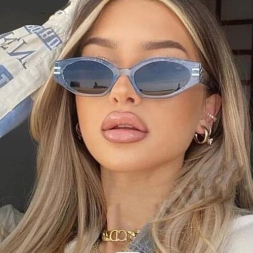 Retro Irregular Small Frame Sunglasses Women Luxury Brand High Quality Hip Hop Sun Glasses Oval Goggles Oculos De Sol Feminino