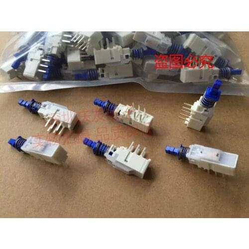 Original new 100% SPUN19A630 button switch 2*3 double row 6pin piano key band lock switch self-locking total length 42MM