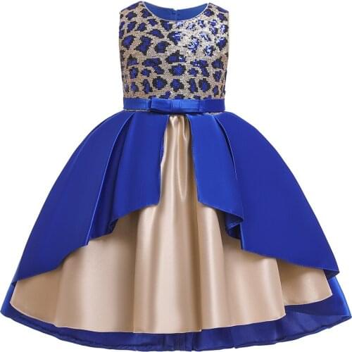 2020 baby girl dress childrens dress leopard sequins girls dresses for party and wedding tailing baby girl dress CHD20128