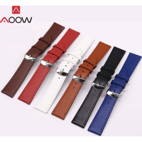 18mm 20mm 22mm Soft Leather Strap Watchband Dark Brown Black Men Women Comfortable Replacement Barcelet Watch Band for DW