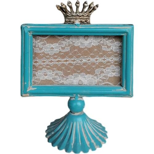 Cast iron pedestal handicraft retro vintage photo frame