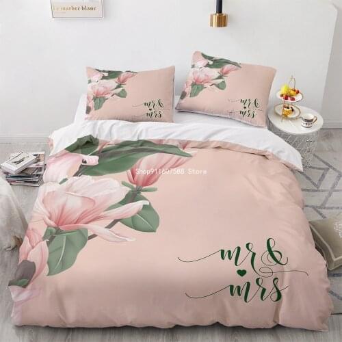 3D Luxury Flower Bedding Sets Black And White Bed Linens Pink Duvet Cover Sets Quilt Covers Pillow Shams Bedclothes Home Textile