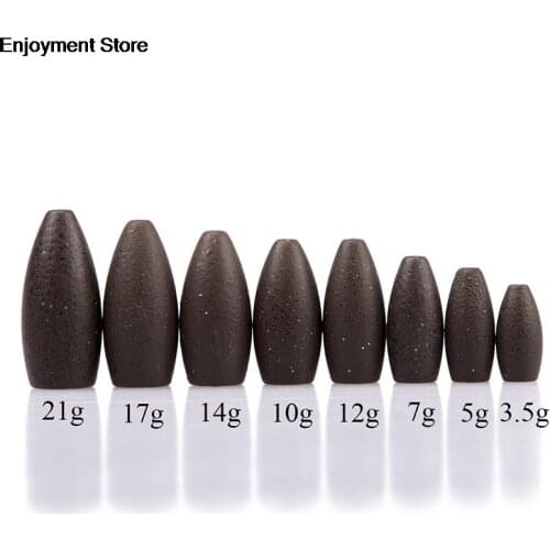 3.5/5/7/10/12/14/17/21g Fishing Sinker Lure Tungsten Bullet Flipping Weight Worm Weight Fishing Accessories JULYHOT