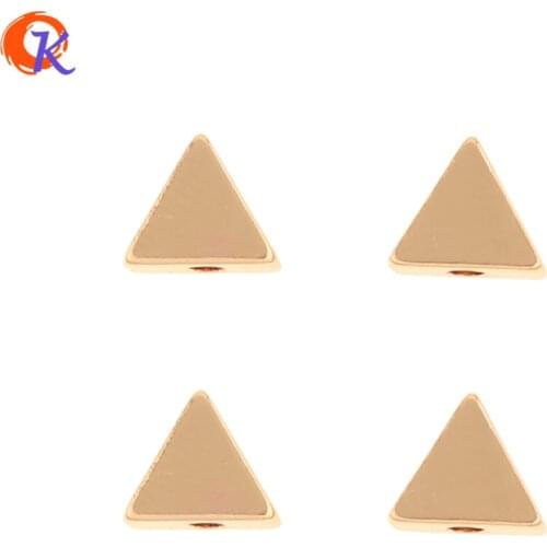 Cordial Design 100Pcs 7*8MM Jewelry Accessories/DIY Making/Genuine Gold Plating/Triangle Shape/Hand Made/Earring Findings