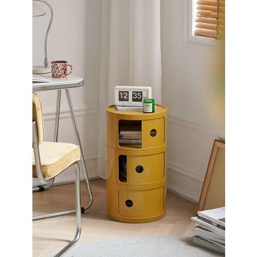 Nordic Popular Bedside Table Modern Minimalist Colorful Round Creative Small Cabinet Mini Simple Plastic Side Cabinet