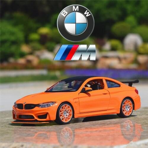 Maisto 1:24 BMW M4 GTS sports car modified analog alloy car model collection gift toy die-cast model gift